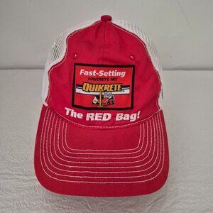 Quikrete Concrete Mix Lowe's Adjustable Mesh Trucker Hat Baseball Cap Red White